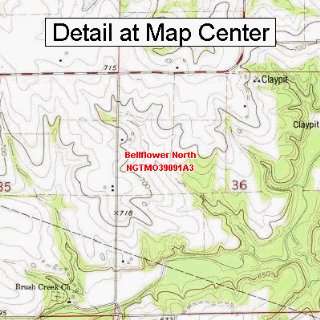  USGS Topographic Quadrangle Map   Bellflower North 