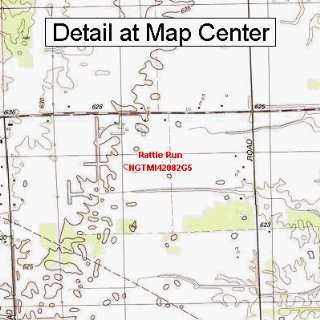  USGS Topographic Quadrangle Map   Rattle Run, Michigan 
