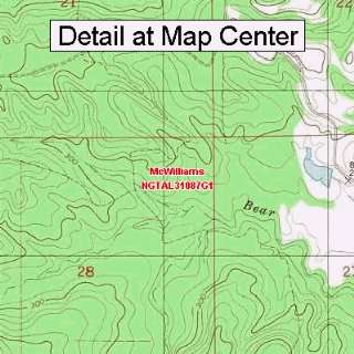 USGS Topographic Quadrangle Map   McWilliams, Alabama (Folded 