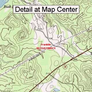  USGS Topographic Quadrangle Map   Franklin, Georgia 