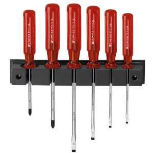  PB Swiss Tools Classic Screwdriver Set with Wall Rack for 
