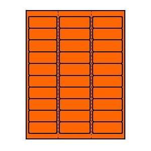   ® 311207 Fluorescent Neon Orange Labels 1 x 2 5/8