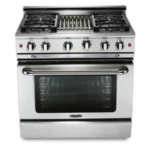 Capital GCR366L Stainless Steel 36 in 6 Burner Gas Convection Range 