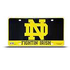 NOTRE DAME FIGHTING IRISH METAL LICENSE PLATE SIGN TAG