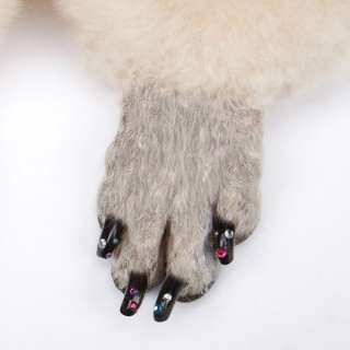 Color Paw Pet Dog Fashion Nail Appliques Stickers 4PK  