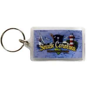  South Carolina Keychain Lucite Elements Case Pack 144 