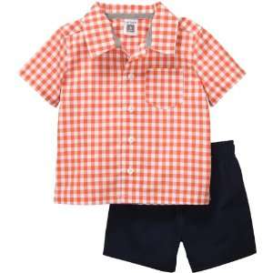  Carters 2 Piece Button Down Shirt and Short Set Baby