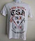 Mens Truth Soul Armor MX T Shirt Ride To Live Red & Black Checkered 