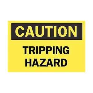 Caution Sign,10 X 14in,bk/yel,trp Hazard   BRADY  