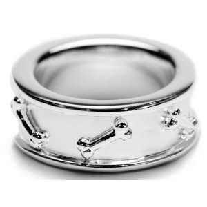    Lisa Welch Jewelry Pet Dog Silver Bones Ring Band 