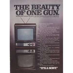 Sony Trinitron Television Set 1974 Original Vintage Advertisement