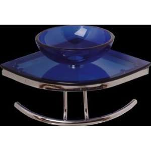   , Blue Glass/Stainless, Zephyr Glass Corner Sink