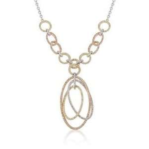   30 ct. t.w. Diamond Y Necklace In 14kt Tri Colored Gold Jewelry