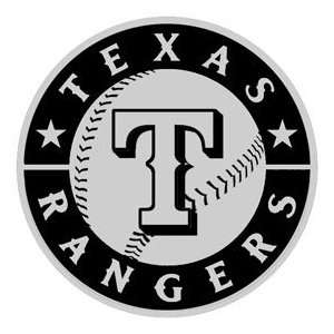  Texas Rangers Silver Auto Emblem