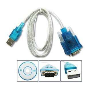  USB to RS232 Serial 9 Pin DB9 Cable Adapter For PC/Mac/GPS 