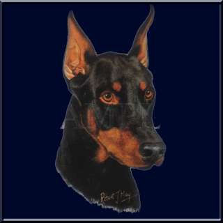 RJM Doberman Pinscher Portrait Dog Breed T Shirt S,M,L,XL,2X,3X,4X,5X 