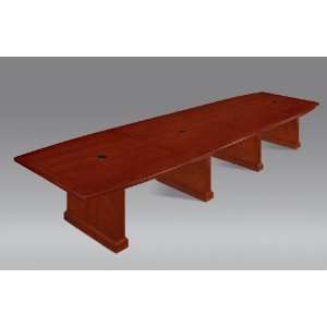  Belmont 16 Boat Shaped Expandable Table in Brown Cherry 
