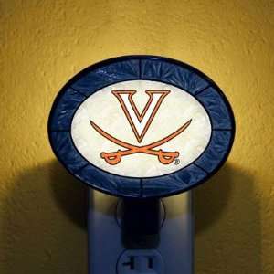 VIRGINIA CAVALIERS Team Logo ART GLASS NIGHTLIGHT (4 1/2 x 4 3/4) by 