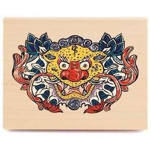  Oriental Mask   Rubber Stamps Arts, Crafts & Sewing