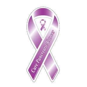  ?Cure Pancreatic Cancer? Purple Ribbon Car Magnet