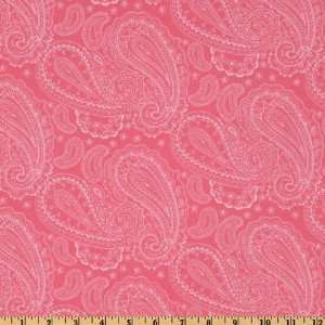  44 Wide Paisley Daisley Paisley Pink Fabric By The Yard 