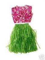 Hawaiian aloha luau party costume dress up skirt halter  