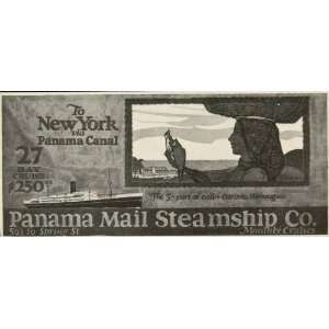  1926 Billboard Ad Panama Mail Ship Corinto Nicaragua 