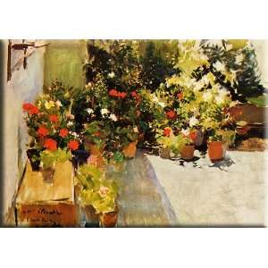   with Flowers 30x21 Streched Canvas Art by Sorolla y Bastida, Joaquin