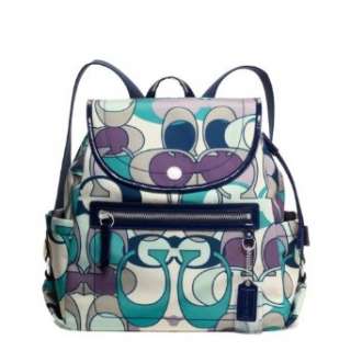  Coach Kyra Scarf Print Backpack 19279 Multi Color 