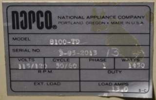 NAPCO 8100 TD Environmental Test Autoclave/Sterilizer  