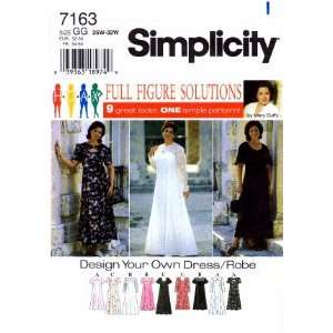   Solutions Formal Dress Sewing Pattern # 7163 Arts, Crafts & Sewing
