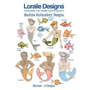  Mermen by Loralie Designs Embroidery Designs on a Multi 