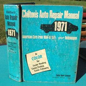 Chiltons Auto Repair Manual for 1971 HB   John Milton Editor  