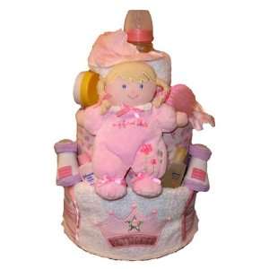  Princess Diaper Cake   3 tier Baby