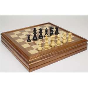  French Lardy in Ebonized Boxwood with Chess & Backgammon 