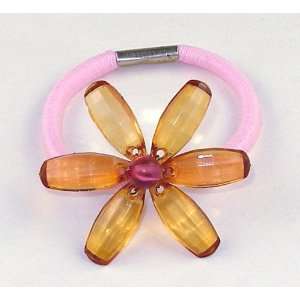  Apricot Flower Stretch Hair Rubber Band Beauty