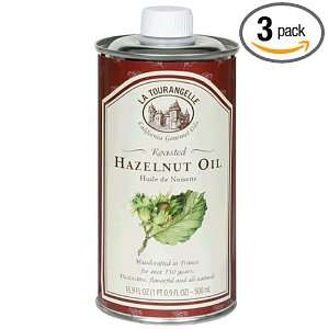 La Tourangelle Roasted Hazelnut Oil, 16.9 Ounce Unit (Pack of 3 