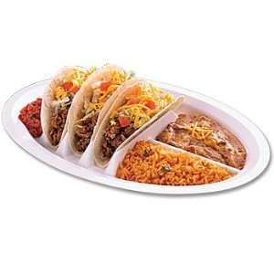 Taco & Sides Dinner Plates (Set of 4)   Reusable Kitchen Serve ware 