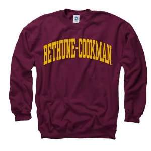  Bethune Cookman Wildcats Maroon Arch Crewneck Sweatshirt 
