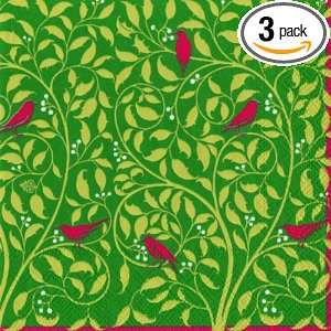 Ideal Home Range Cocktail Size Paper Napkins, Willow Birds Pattern, 20 