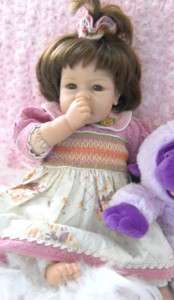 Lee Middleton 17 Vinyl/Cloth Play Baby Doll, Dark Hair , New Outfit 
