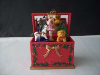Toy Chest Music Box Christmas Ornament Jingle Bells  