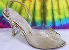 vintage 50s clear lucite heels stiletto slingbac