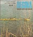 Official 1974 Canada Geese Road Map REGINA Saskatchewan Curling Clubs 