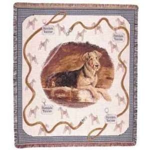  Airedale Terrier Tapestry Throw
