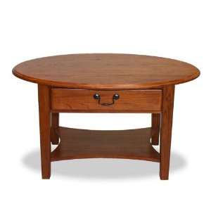  Favorite Finds Medium Oak Finish Oval Coffee Table 