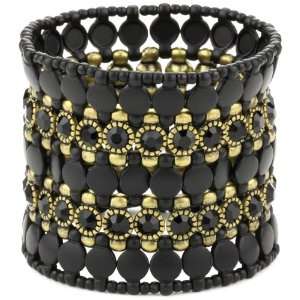  Leslie Danzis Black And Crystal Stretch Bracelet Jewelry