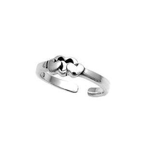   Silver Fashion Toe Ring   Beating Heart   3mm Band Width Jewelry