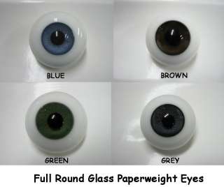 Glass Eyes GERMAN FULL ROUND BROWN 22mm  