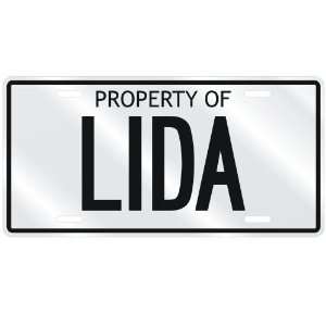  NEW  PROPERTY OF LIDA  LICENSE PLATE SIGN NAME